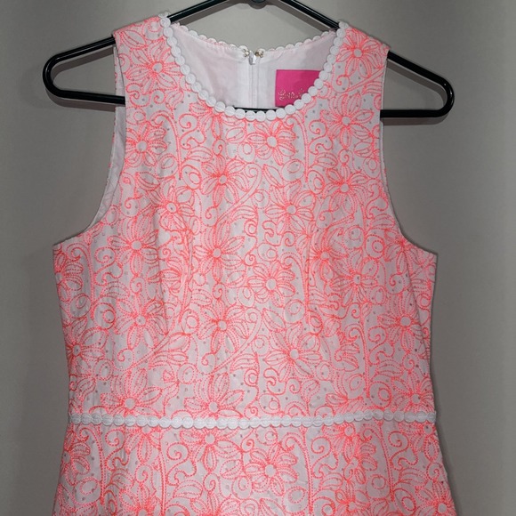 Lilly Pulitzer Ellen Embroidered Lasercut Dress Size 2 - Picture 9 of 15